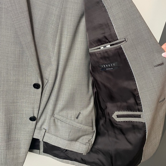 Theory Wool Suit Jacket & Pants - Picture 2 of 9